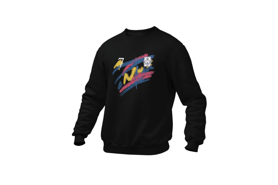 mockup of a ghosted crewneck sweatshirt over a solid background 26960 68