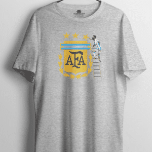 Arjantin 3 Yildiz Tshirt Gri