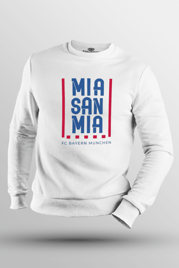 Bayern Mia San Mia Sweatshirt Beyaz